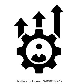 Competence Growth icon line vector illustration
