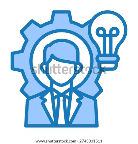 Competence Icon Blue Dualtone Design Vector Illustration