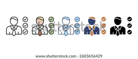 Competence icon with multiple style