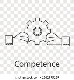 Competence line icon concept. Creative idea design  for online services, research and social Marketing, Can be used for web banners, printed material, and website design.