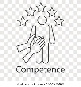 Competence line icon  concept. Creative idea design use for your project. Flat vector illustration for template, info graphic, brochure, web page, or presentation.