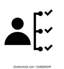 Competence, responsibility icon. Black vector graphics.