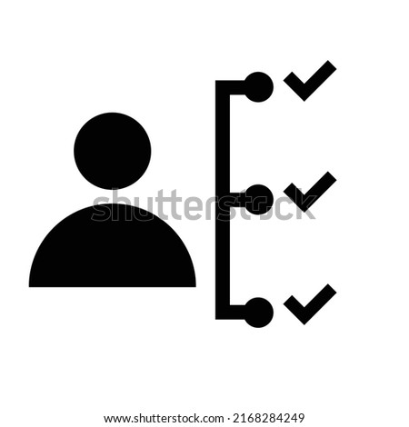 Competence, responsibility icon. Black vector graphics.