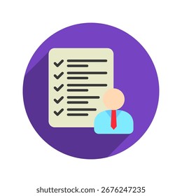 Icono redondeado de la mini ilustración del icono del color de la competencia. Uso Para El Concepto Moderno, Impresión, Ui, Ux Kit, Web Y Desarrollo De App. Vector Relacionado Con La Oficina, La Educación, El Examen Y Más