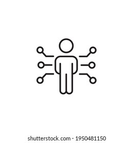 Competencia, habilidades simple ilustración de vector de icono de línea delgada