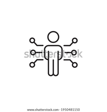 Competence, skills simple thin line icon vector illustration