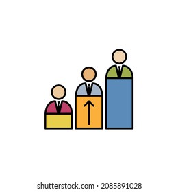 Competence, skills, workers colored icon. Can be used for web, logo, mobile app, UI, UX