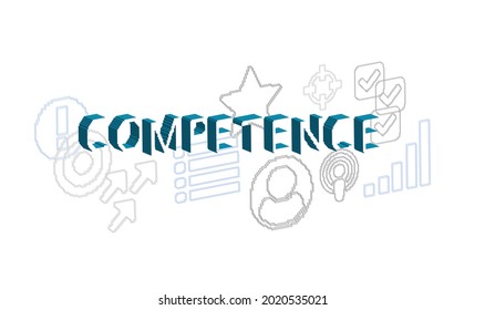 competence vector abstract concept word design symbol cloud