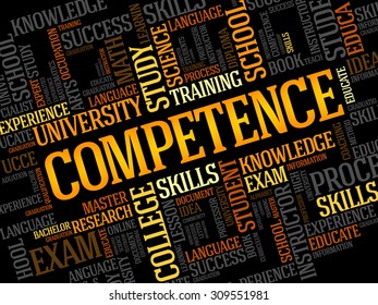 COMPETENCE word cloud, business concept