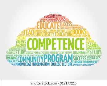 COMPETENCE word cloud, business concept