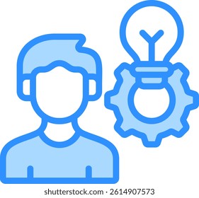Competency Icon Blue Color Vector Illustration