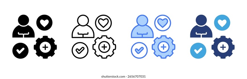 Competency icon sheet multiple style collection