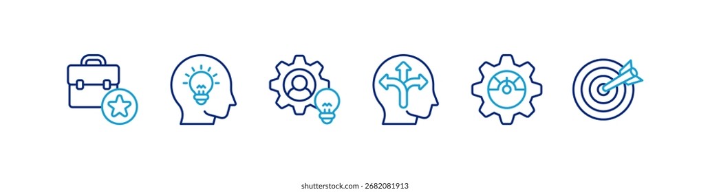 Pacote de competências, habilidades e conceitos de conhecimento. Ilustração vetorial com palavras-chave e ícones
