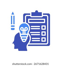 Competency Test Icon Mixed Vector Illustration
