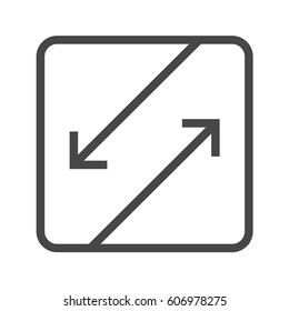 Competing Interests Thin Line Vector Icon. Flat icon isolated on the white background. Editable EPS file. Vector illustration.