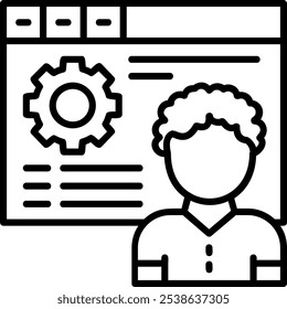 Símbolo de design de ícone de vetor de análise de concorrência