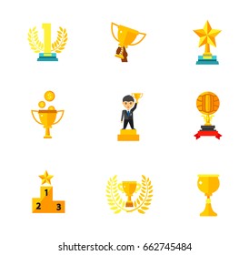 Competition award icon set
