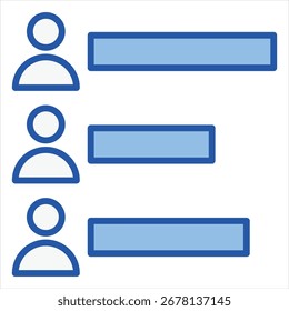 Competition Blue White Single Icon Illustration