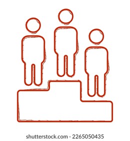 competition brush on white background, vector illustration.