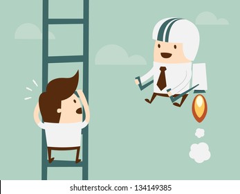 competition in business concept stock vector