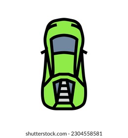 competition car top view color icon vector. competition car top view sign. isolated symbol illustration