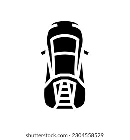 competition car top view glyph icon vector. competition car top view sign. isolated symbol illustration