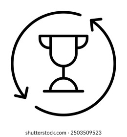 Competition Circle icon line vector illustration