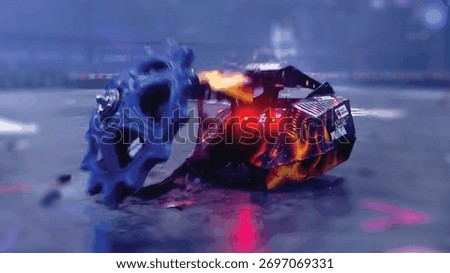Competition of combat unmanned robot vehicles