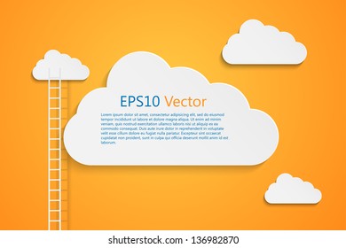 a competition concept with clouds, eps10 vector background