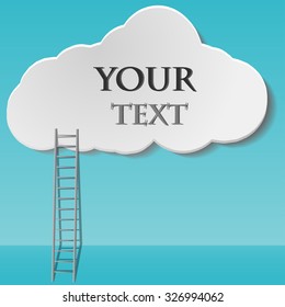 a competition concept with clouds and ladder