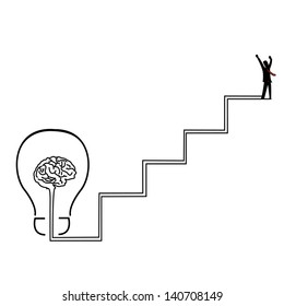 a competition concept, idea light bulb