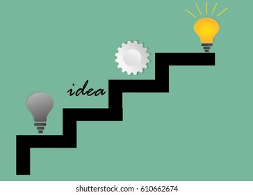 competition concept, idea light bulb