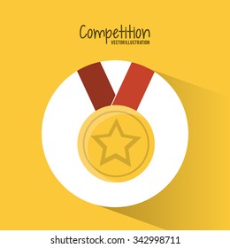Competition concept and successful icons design, vector illustration 10 eps graphic.