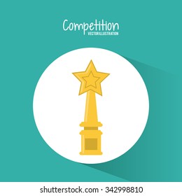 Competition concept and successful icons design, vector illustration 10 eps graphic.