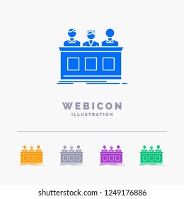 competition, contest, expert, judge, jury 5 Color Glyph Web Icon Template isolated on white. Vector illustration