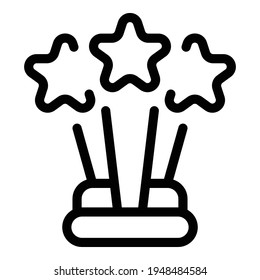 Icono de copa de la competencia. Contorno Icono vectorial de copa de competición para diseño web aislado en fondo blanco
