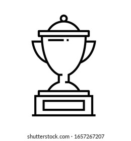 Competition cup line icon, concept sign, outline vector illustration, linear symbol.