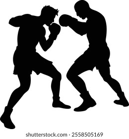 competition, fight, sport, training, boxer, boxing, man, fighter, ring, vector, punch, strong, champion, glove, knockout, athlete, symbol, silhouette, victory, icon, sticker, kickboxing, box, people