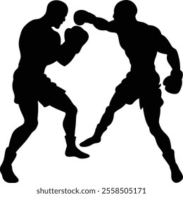 competition, fight, sport, training, boxer, boxing, man, fighter, ring, vector, punch, strong, champion, glove, knockout, athlete, symbol, silhouette, victory, icon, sticker, kickboxing, box, people