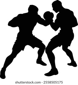 competition, fight, sport, training, boxer, boxing, man, fighter, ring, vector, punch, strong, champion, glove, knockout, athlete, symbol, silhouette, victory, icon, sticker, kickboxing, box, people