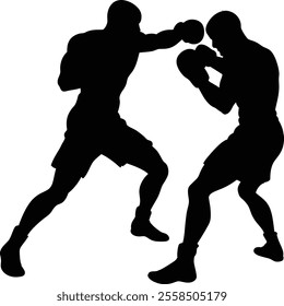 competition, fight, sport, training, boxer, boxing, man, fighter, ring, vector, punch, strong, champion, glove, knockout, athlete, symbol, silhouette, victory, icon, sticker, kickboxing, box, people