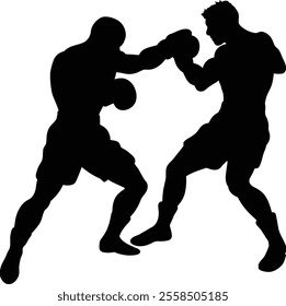 competition, fight, sport, training, boxer, boxing, man, fighter, ring, vector, punch, strong, champion, glove, knockout, athlete, symbol, silhouette, victory, icon, sticker, kickboxing, box, people