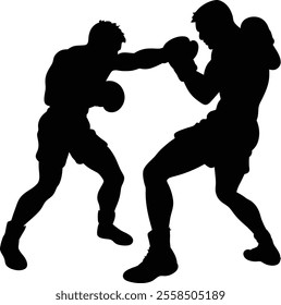 competition, fight, sport, training, boxer, boxing, man, fighter, ring, vector, punch, strong, champion, glove, knockout, athlete, symbol, silhouette, victory, icon, sticker, kickboxing, box, people