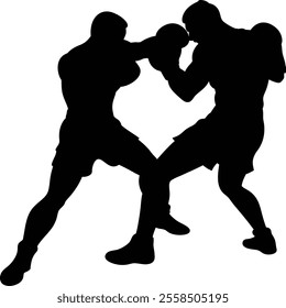 competition, fight, sport, training, boxer, boxing, man, fighter, ring, vector, punch, strong, champion, glove, knockout, athlete, symbol, silhouette, victory, icon, sticker, kickboxing, box, people