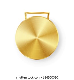 Competition Games Golden Medal Template Vector.