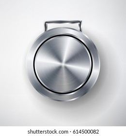 Competition Games Silver Medal Template Vector.