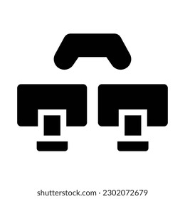 gráfico vectorial de ilustración de icono de glifo de competencia