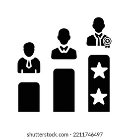 Icono de competencia. Gráficos vectoriales negros.