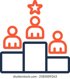 Competition Icon Color Line Vector Illustration
