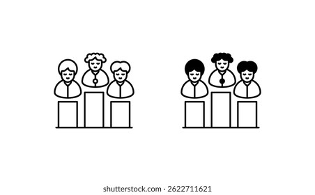 Diseño de icono de competencia con fondo blanco Ilustración de stock